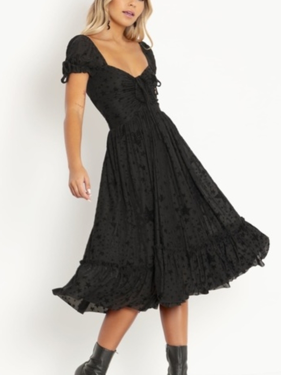 Blackmilk Dresses & Skirts - Limited - Burned Velvet Stars Tea Party Dress
